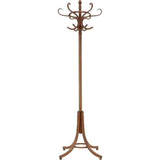 Image 1 of Vintage bentwood floor coat rack by Ton Thonet, Czechoslovakia 1980