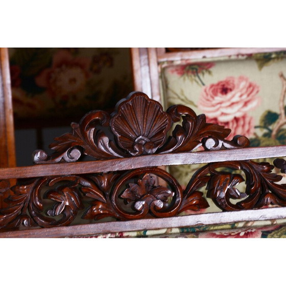 Image 1 of Vintage beech and walnut seating set, Czechoslovakia 1890