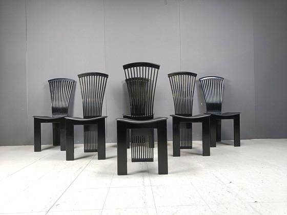 Image 1 of Post Modern Dining Chairs By Pietro Costantini, 1980S, Set Of 6