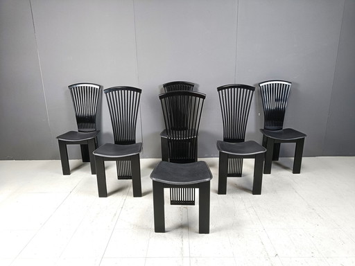 Post Modern Dining Chairs By Pietro Costantini, 1980S, Set Of 6