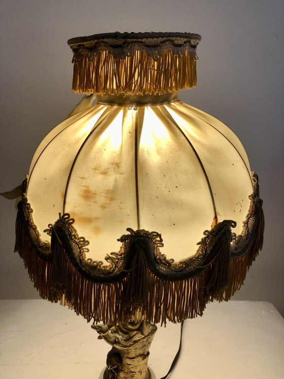 Image 1 of Lampe De Table Style Art Nouveau Signée Lf Moreau