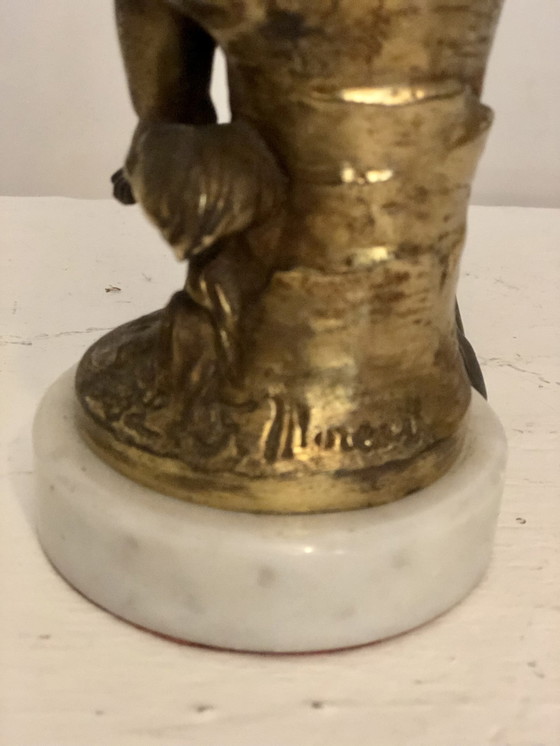 Image 1 of Lampe De Table Style Art Nouveau Signée Lf Moreau