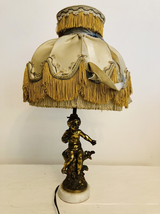 Image 1 of Lampe De Table Style Art Nouveau Signée Lf Moreau