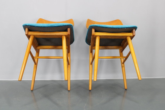 Image 1 of 1970S Set Of Four Beech Dining Chairs By Ton, Czechoslovakia