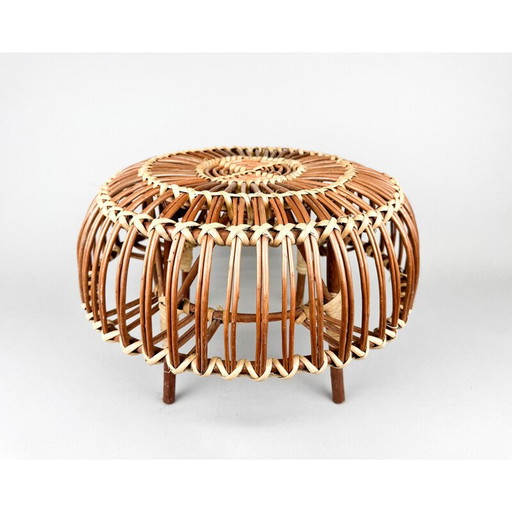 Mid-century rattan stool