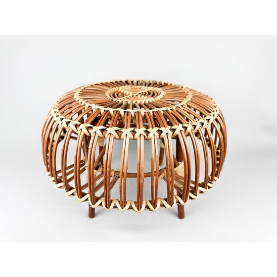 Image 1 of Mid-century rattan stool