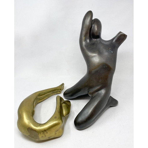 Vintage sculpture by Helio Rodrigues, Brazil