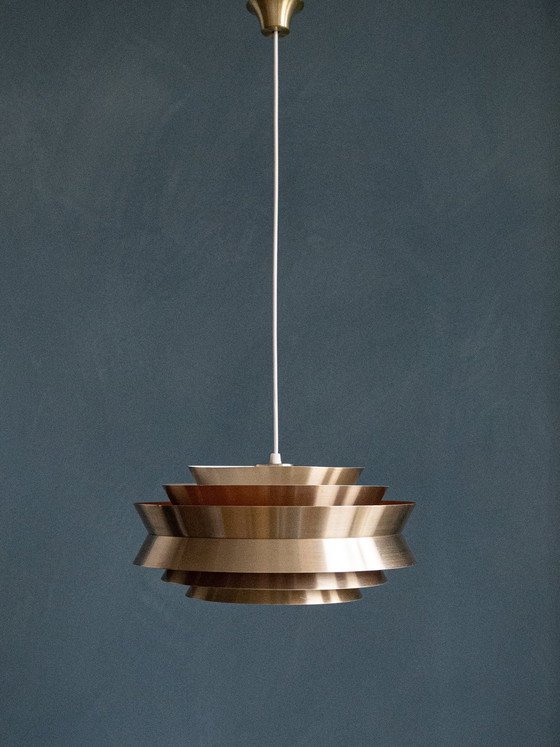 Image 1 of Carl Thore "Trava" Danish Brass Pendant Lamp