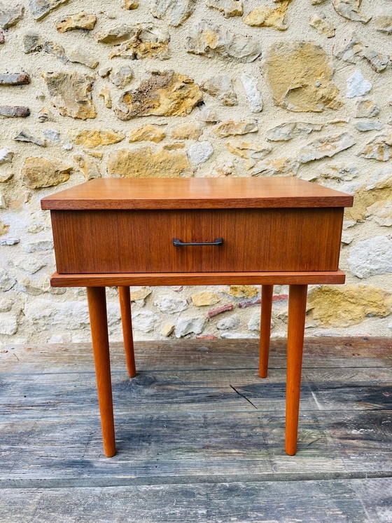 Image 1 of Mid-Century, Scandinavian-Style Nightstand/Side Table, 1960’S