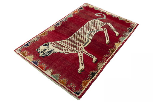 Hand-knotted Gabbeh nomadic rug - Tiger - 172 X 113 Cm