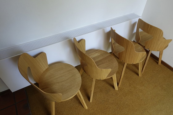 Image 1 of 5x oak chairs design Alfredo Häberli for Quodes