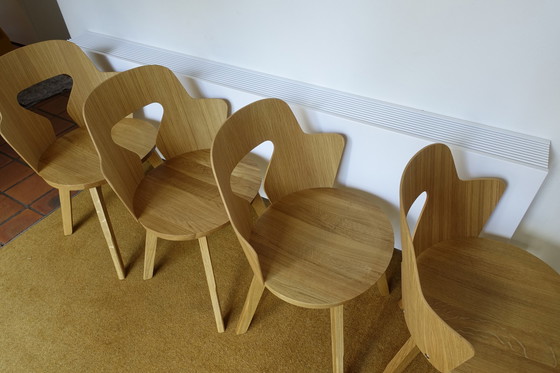 Image 1 of 5x oak chairs design Alfredo Häberli for Quodes