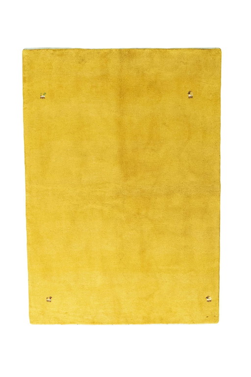 Gabbeh Loribaft Rug - Yellow - 215 X 152 Cm - New