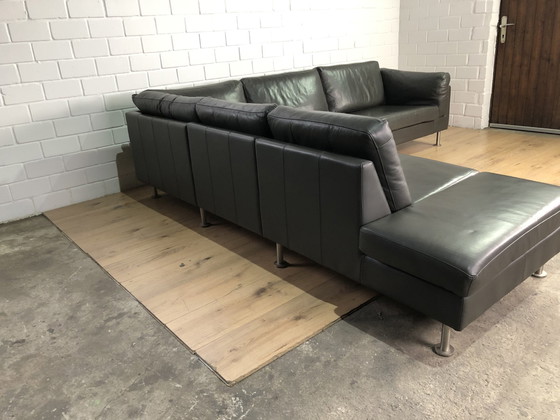 Image 1 of Boconcept leather sofa gray leather couch leather corner sofa sofa couch corner sofa