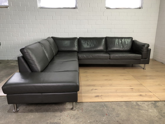 Image 1 of Boconcept leather sofa gray leather couch leather corner sofa sofa couch corner sofa