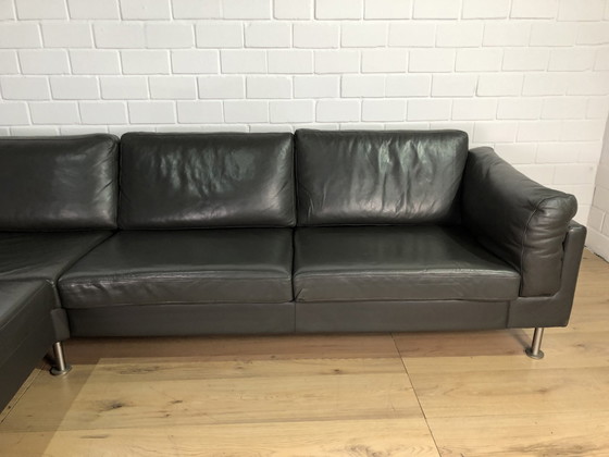 Image 1 of Boconcept leather sofa gray leather couch leather corner sofa sofa couch corner sofa