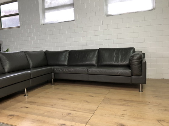 Image 1 of Boconcept leather sofa gray leather couch leather corner sofa sofa couch corner sofa