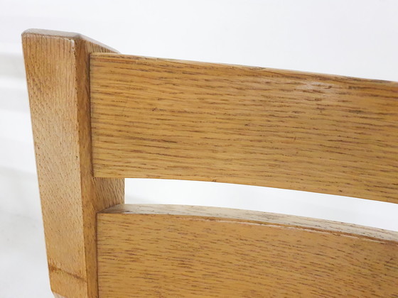 Image 1 of Set of four oak and sisal dining chairs model 401 by J.L Moller, Denmark 1970's