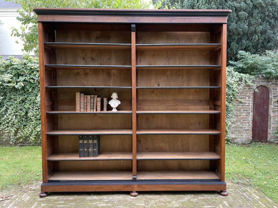 Image 1 of Large Bookcase Library Cabinet Dutch Period 1870/1880 William Iii