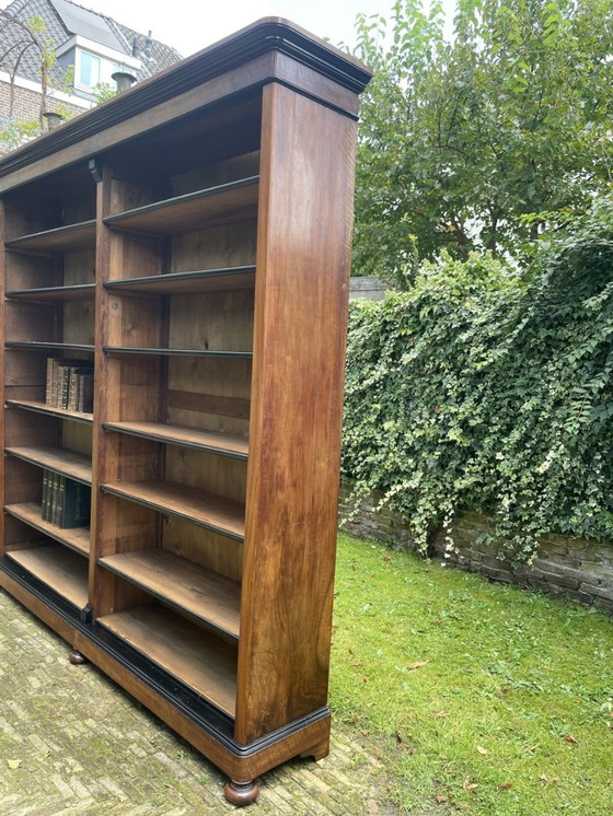 Image 1 of Large Bookcase Library Cabinet Dutch Period 1870/1880 William Iii