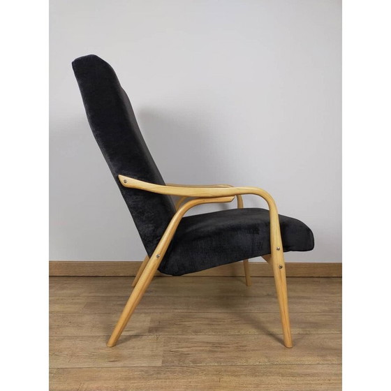 Image 1 of Pair of vintage beechwood armchairs by Antonin Susam for Ton, 1950