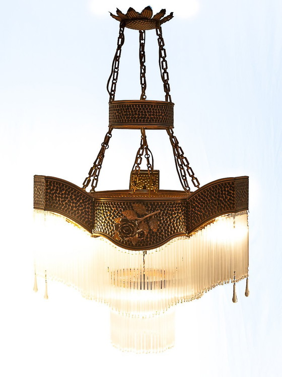 Image 1 of Large Art Deco chandelier
