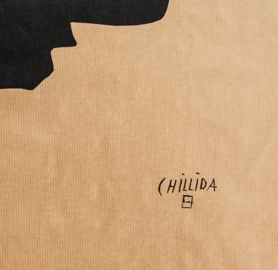 Image 1 of Eduardo Chillida : Lithographie sur papier d'emballage brun