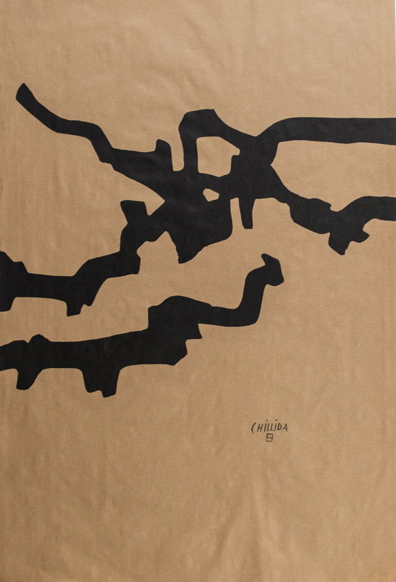 Image 1 of Eduardo Chillida : Lithographie sur papier d'emballage brun