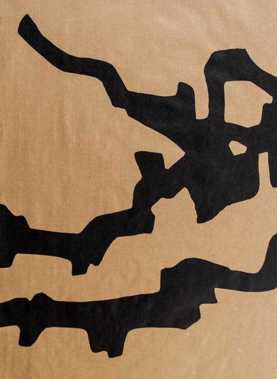 Image 1 of Eduardo Chillida : Lithographie sur papier d'emballage brun