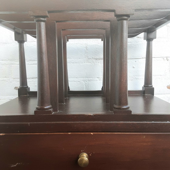 Image 1 of Meuble à disques vintage en bois