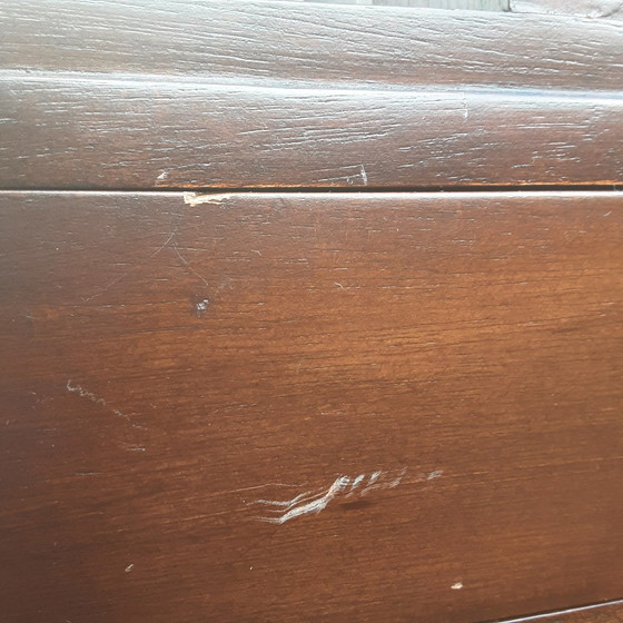 Image 1 of Mobiletto porta dischi in legno d'epoca