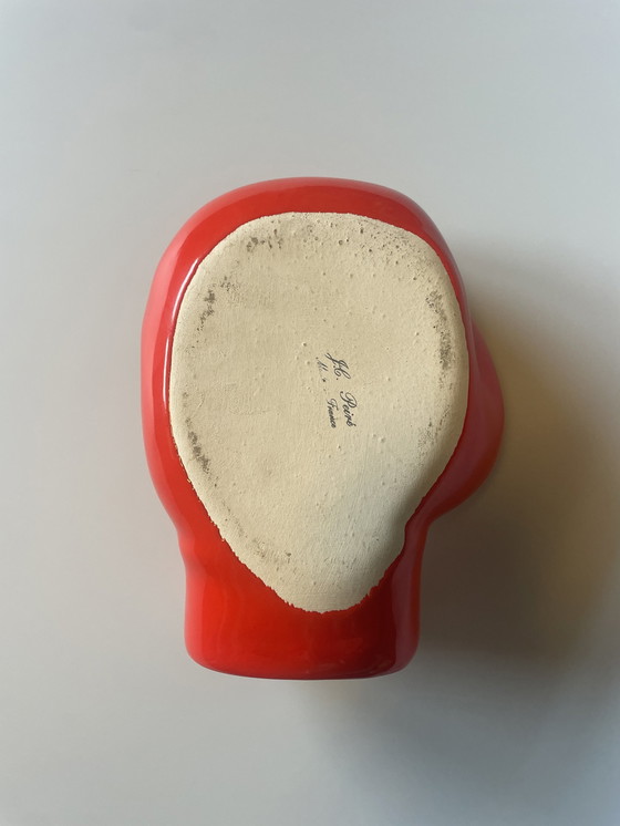 Image 1 of Red Ceramic Boxing Glove - J.C. Peiré, Made In France