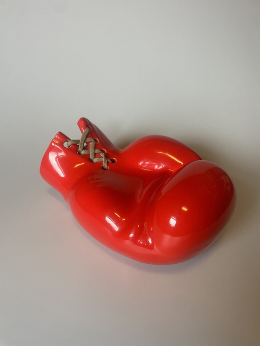 Red Ceramic Boxing Glove - J.C. Peiré, Made In France