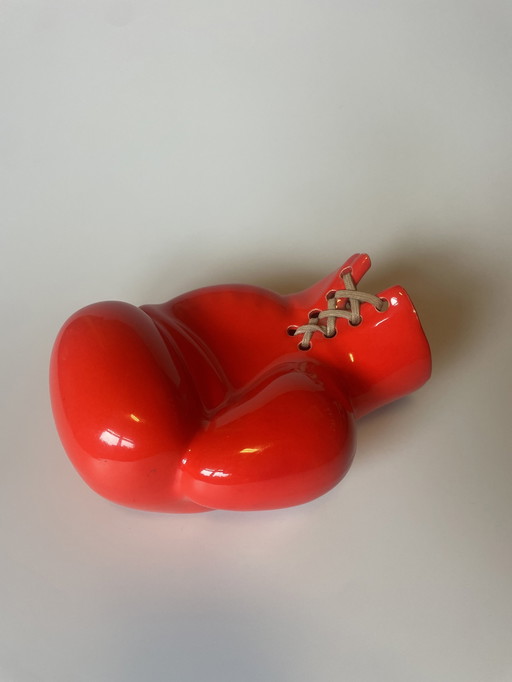 Red Ceramic Boxing Glove - J.C. Peiré, Made In France