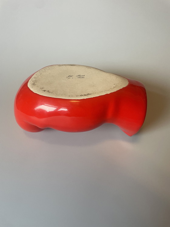 Image 1 of Red Ceramic Boxing Glove - J.C. Peiré, Made In France