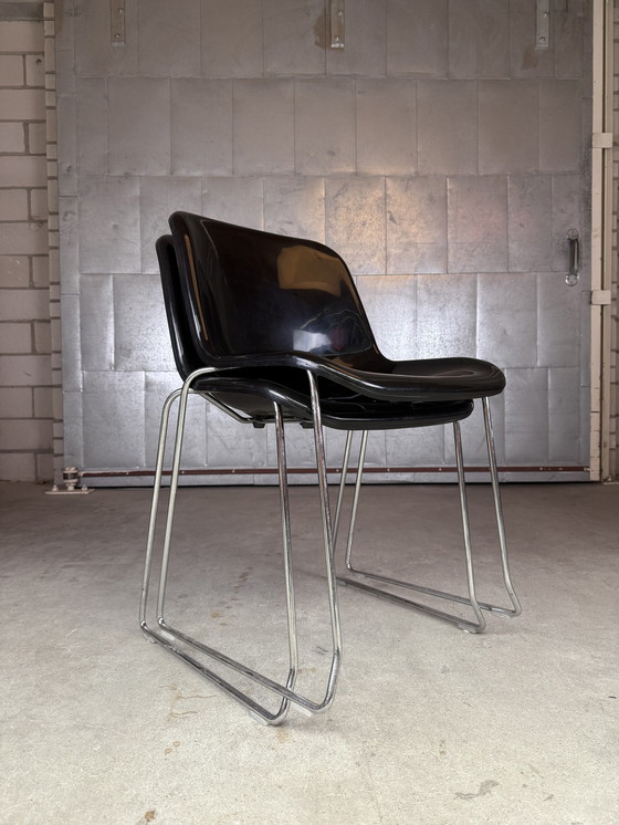 Image 1 of Drabert Sm400 Swing Stacking Chair Black