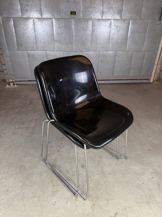 Image 1 of Drabert Sm400 Swing Stacking Chair Black