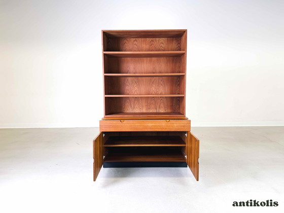 Image 1 of Mid - Century bookcase cabinet Bramin 160 teak shelf