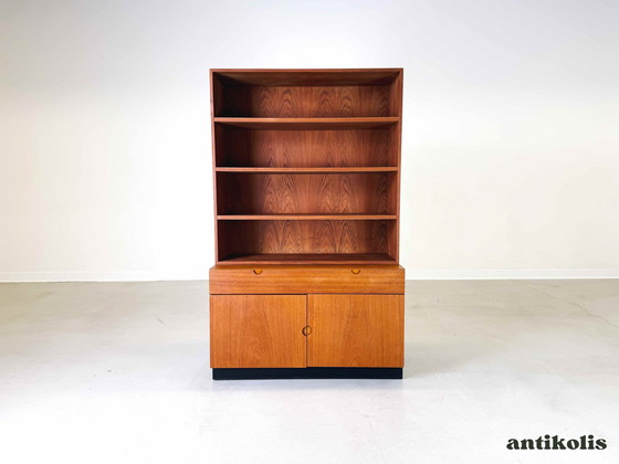 Image 1 of Mid - Century bookcase cabinet Bramin 160 teak shelf