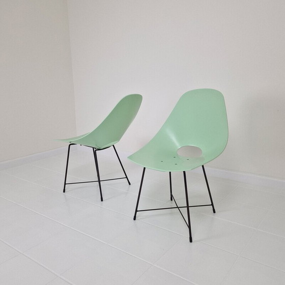 Image 1 of Pair of vintage chairs by Augusto Bozzi for Saporiti, Italy 1950s