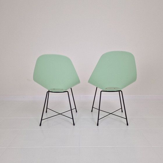 Image 1 of Pair of vintage chairs by Augusto Bozzi for Saporiti, Italy 1950s