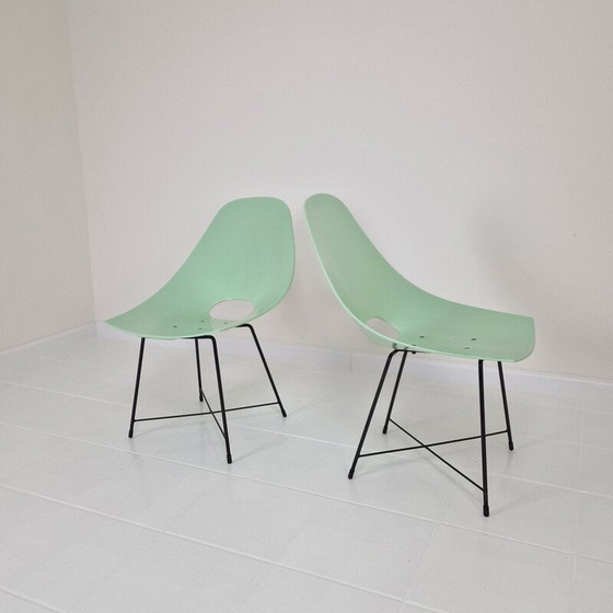 Image 1 of Pair of vintage chairs by Augusto Bozzi for Saporiti, Italy 1950s