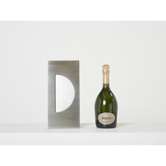 Image 1 of Vintage brushed steel photo frame by Gabriella Crespi for Christian Dior, 1970