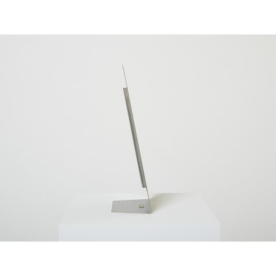 Image 1 of Vintage brushed steel photo frame by Gabriella Crespi for Christian Dior, 1970