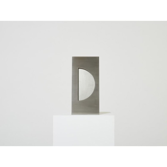 Image 1 of Vintage brushed steel photo frame by Gabriella Crespi for Christian Dior, 1970