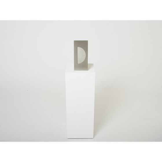 Image 1 of Vintage brushed steel photo frame by Gabriella Crespi for Christian Dior, 1970