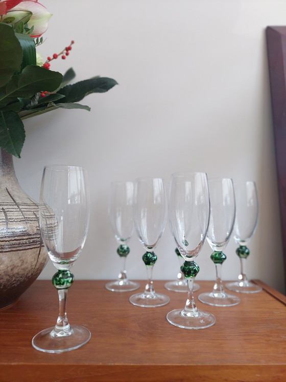 Image 1 of 7x Vintage Luminarc flutes