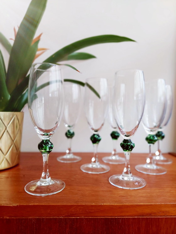 Image 1 of 7x Vintage Luminarc flutes