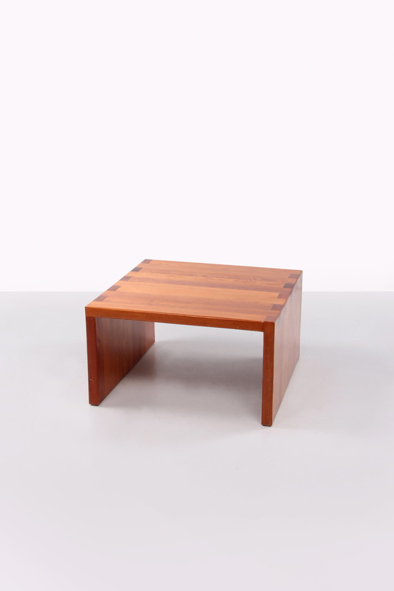 Image 1 of Vintage Brutalist Pine Wood French Coffee Table