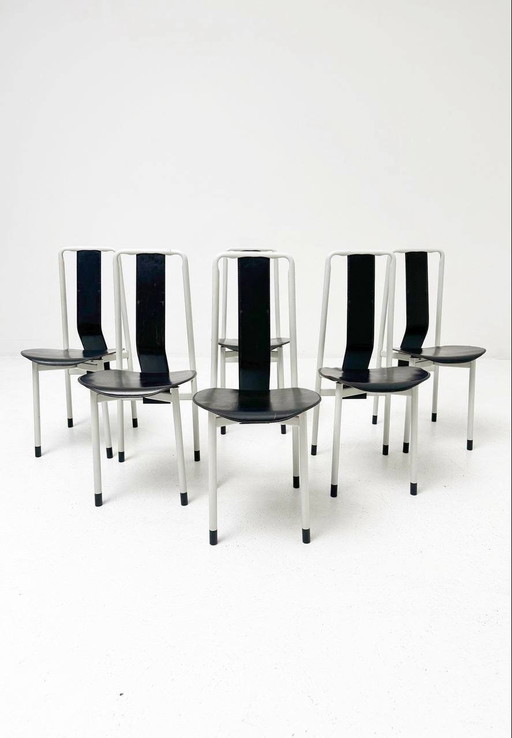 Set of 6 Irma chairs by Achilles Castiglioni for Zanotta, 1970s